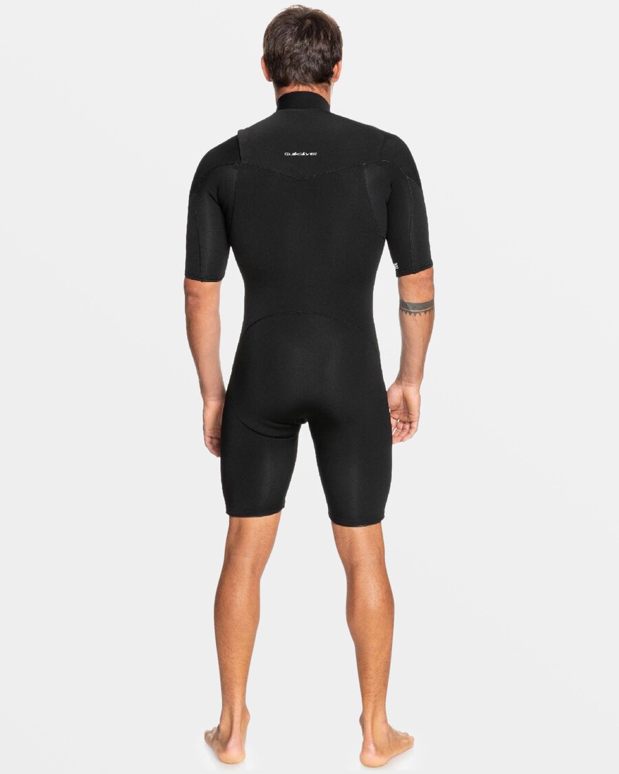 Traje De Primavera De Manga Corta Quik Silver De 2/2 Mm Para Sesiones Diarias - Negro