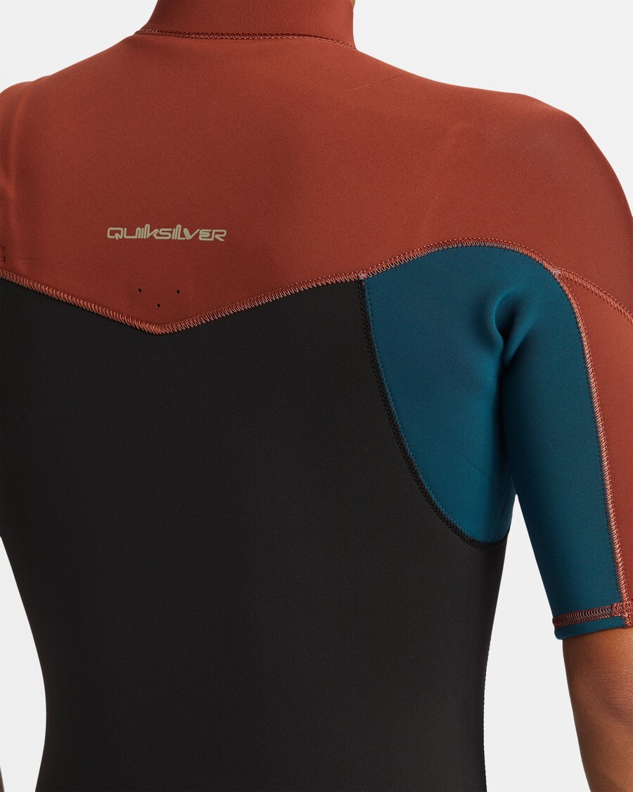 Quicksilver 2/2mm Pro Každodenní Sezení Jarní Oblek S Krátkým Rukávem - Pálená Henna