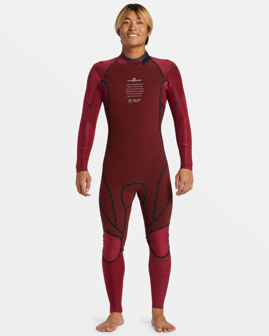 Quiksilver 4/3mm Cıva Arkası Fermuarlı GBS Wetsuit - Siyah