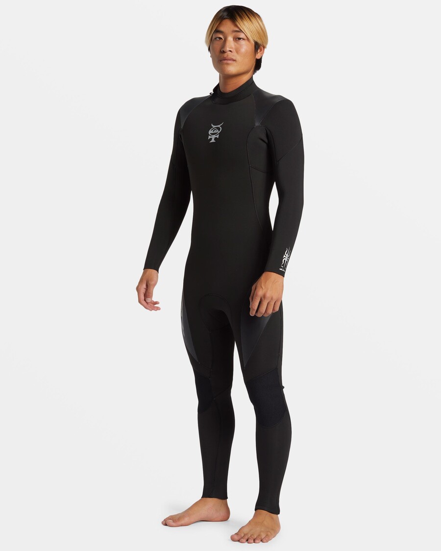 Quiksilver 4/3mm Cıva Arkası Fermuarlı GBS Wetsuit - Siyah