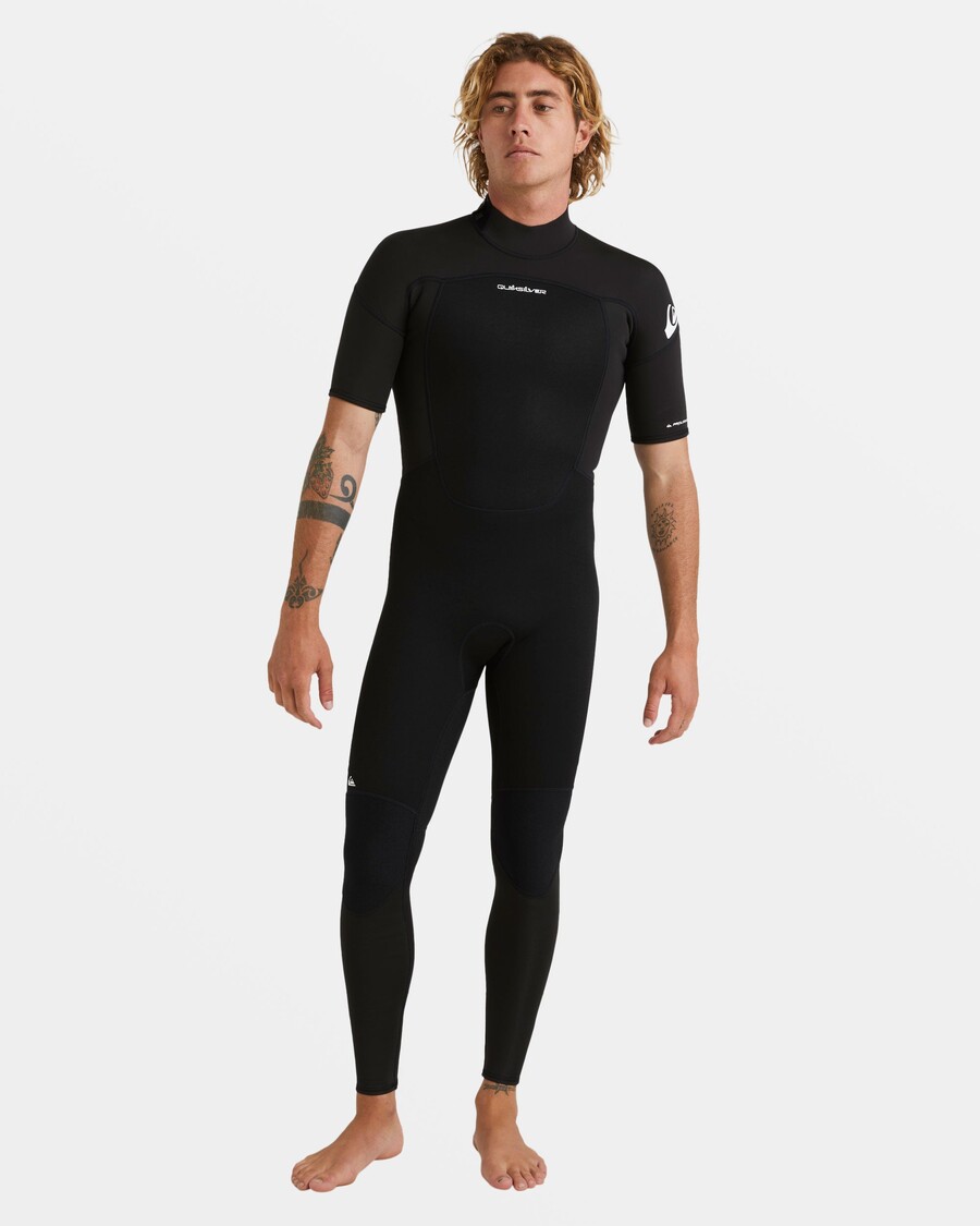 Quik Silver 2/2mm Prologue Short Sleeve Back Zip Spring Suit - Black