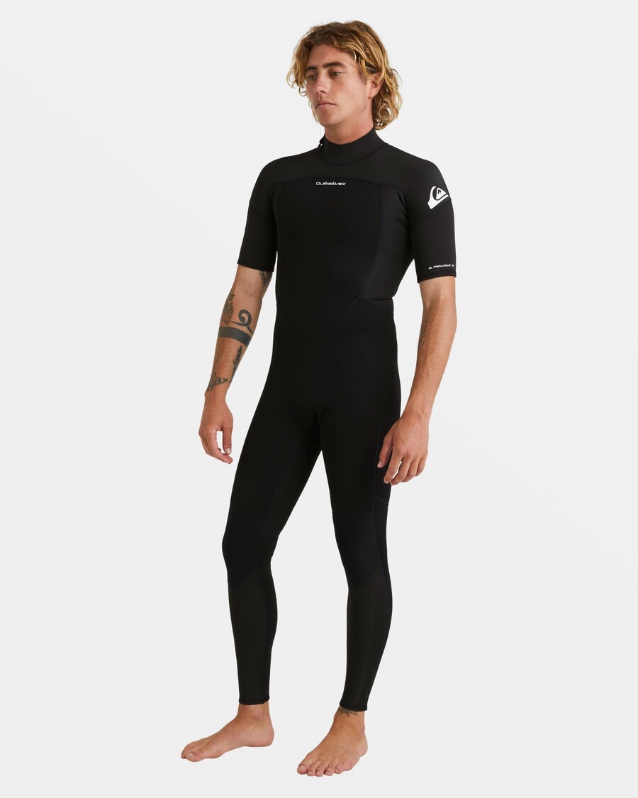 Quik Silver 2/2mm Prologue Short Sleeve Back Zip Spring Suit - Black
