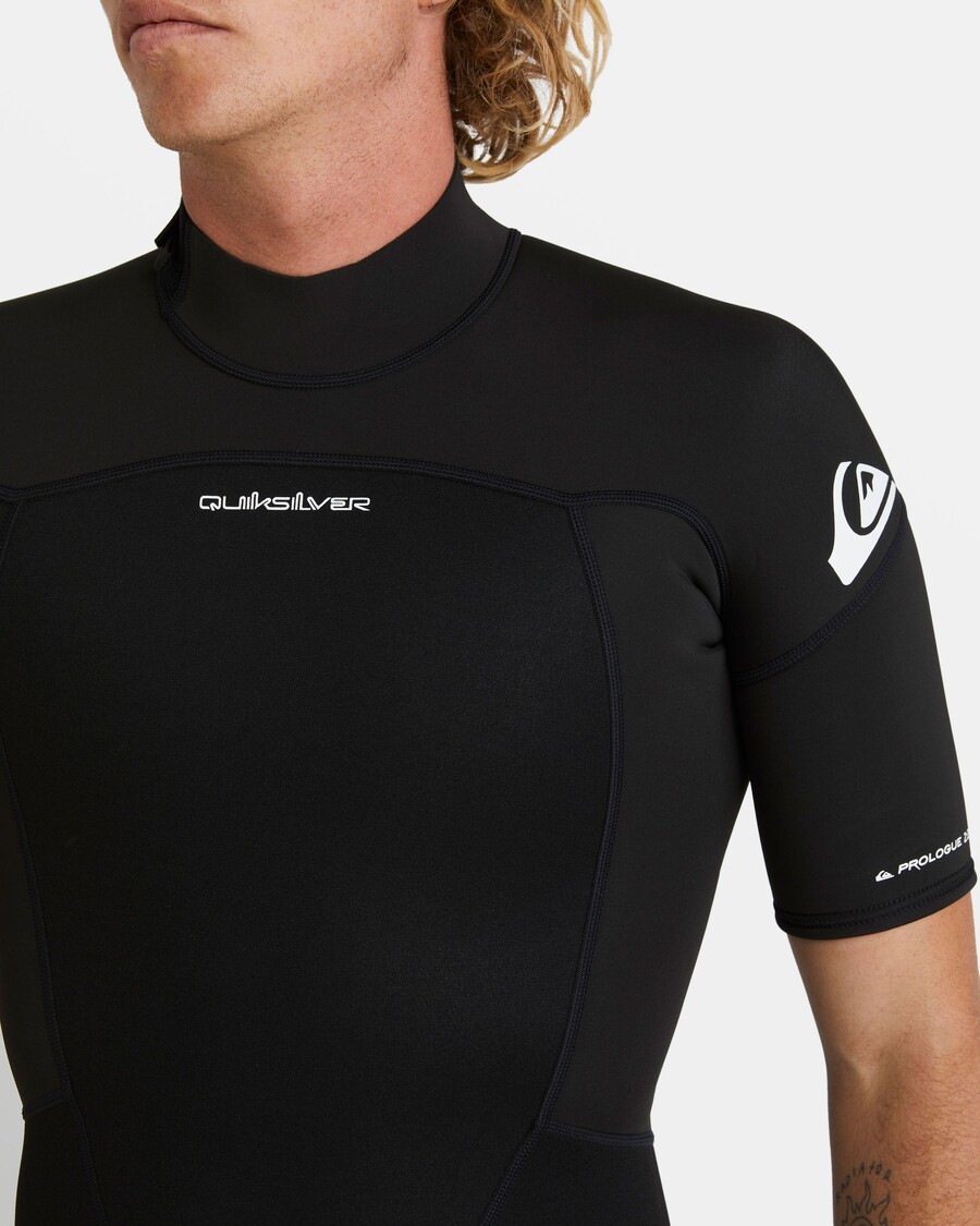 Quik Silver 2/2mm Prologue Short Sleeve Back Zip Spring Suit - Black