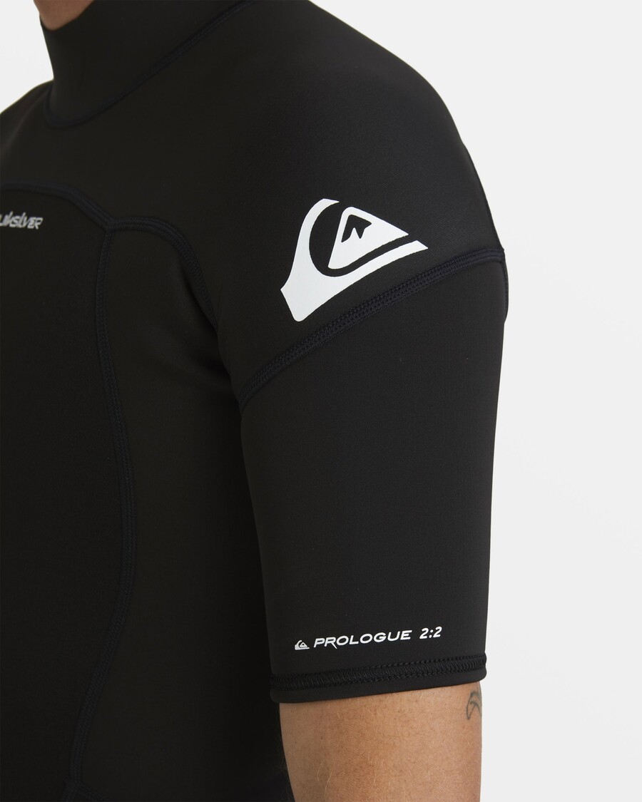 Quik Silver 2/2mm Prologue Short Sleeve Back Zip Spring Suit - Black