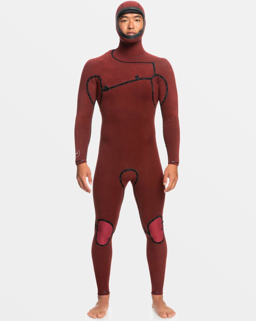 Quik Silver 5/4/3mm Highline Hooded Chest Zip Wetsuit - Black