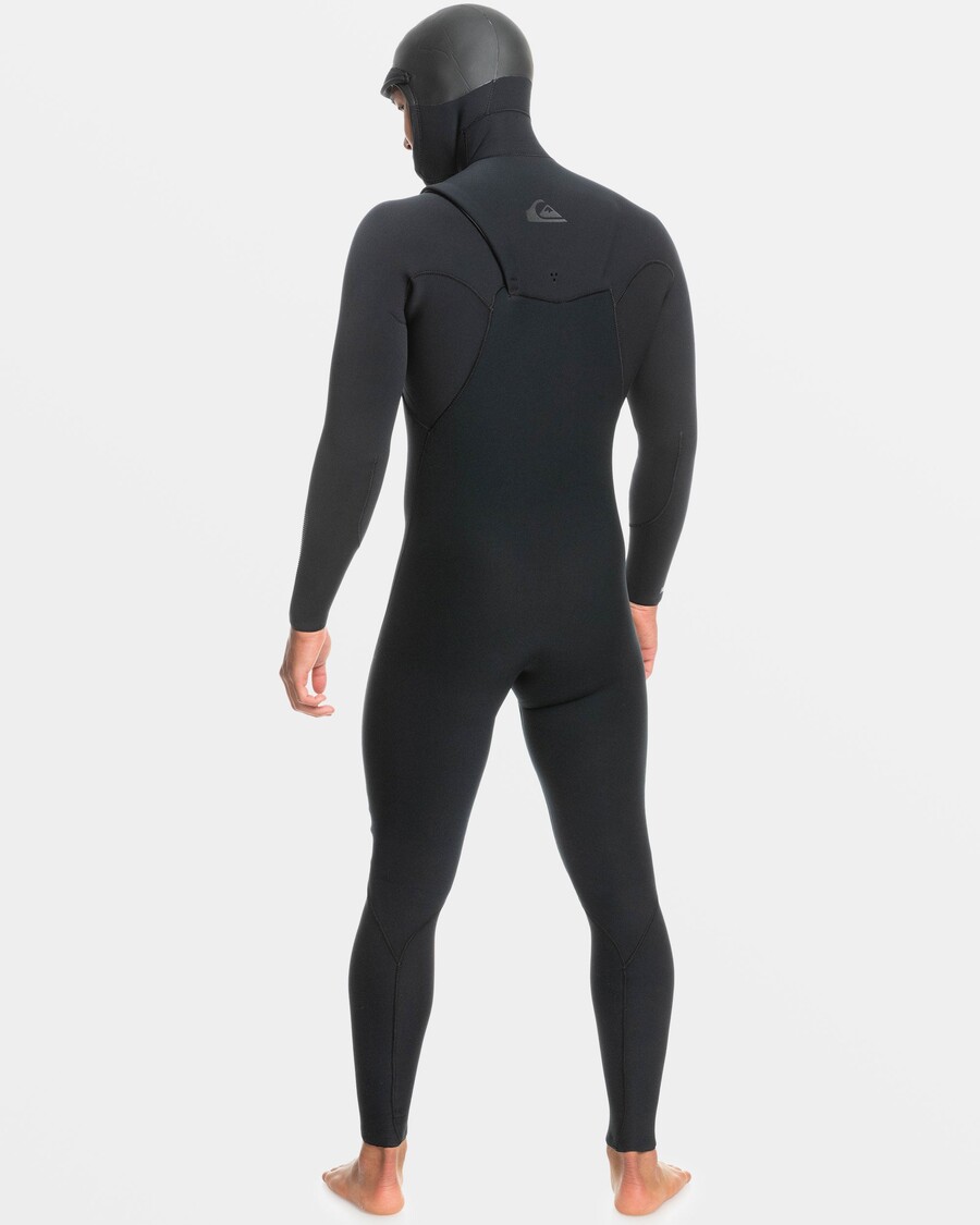 Quik Silver 5/4/3mm Highline Hooded Chest Zip Wetsuit - Black