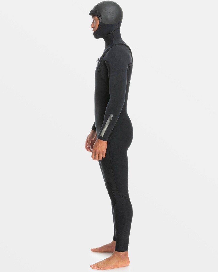 Quik Silver 5/4/3mm Highline Hooded Chest Zip Wetsuit - Black